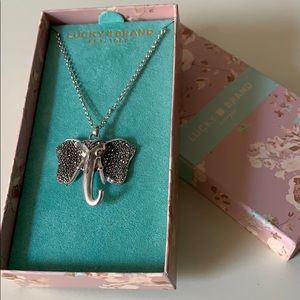 Lucky Brand elephant Pendant necklace w/ gift box